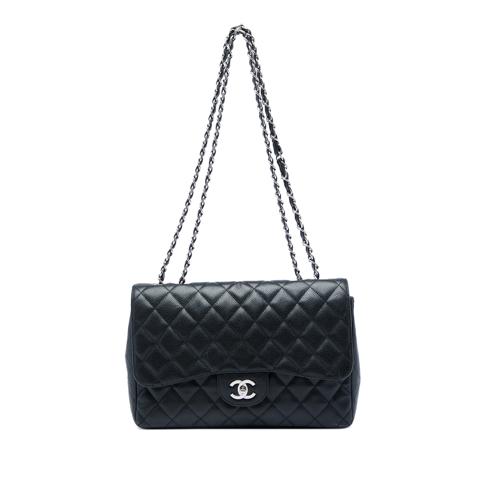 Pre-Loved Chanel Jumbo Classic Caviar Single Flap